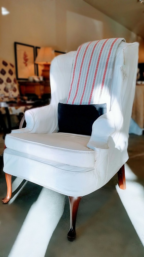 Tall Wing-back Chair. – Modele's Home Furnishings